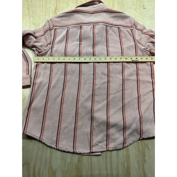 Outerknown Blanket Shirt NWT M/L Plaid Organic Cotton Button Down Men's Oranges - Picture 6 of 6